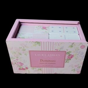 Laura Ashley Pink and White Floral Dominoes Set